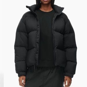 TNA The Mega Puff  Relaxed Goose Down Puffer Jacket Women’s Medium, color Black